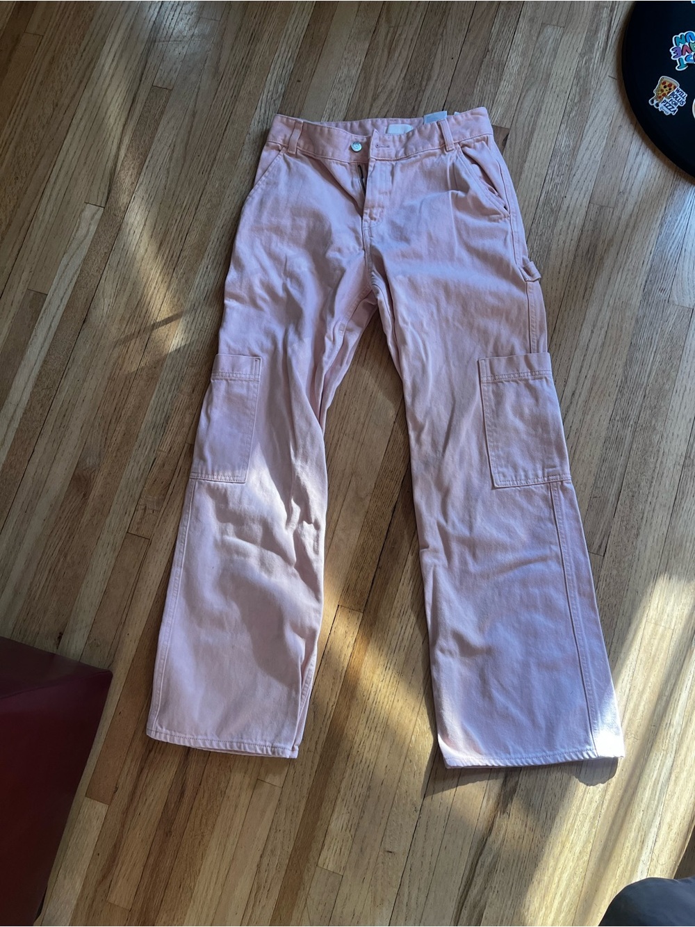 H&M Pale Pink High-Rise Cargo Pants